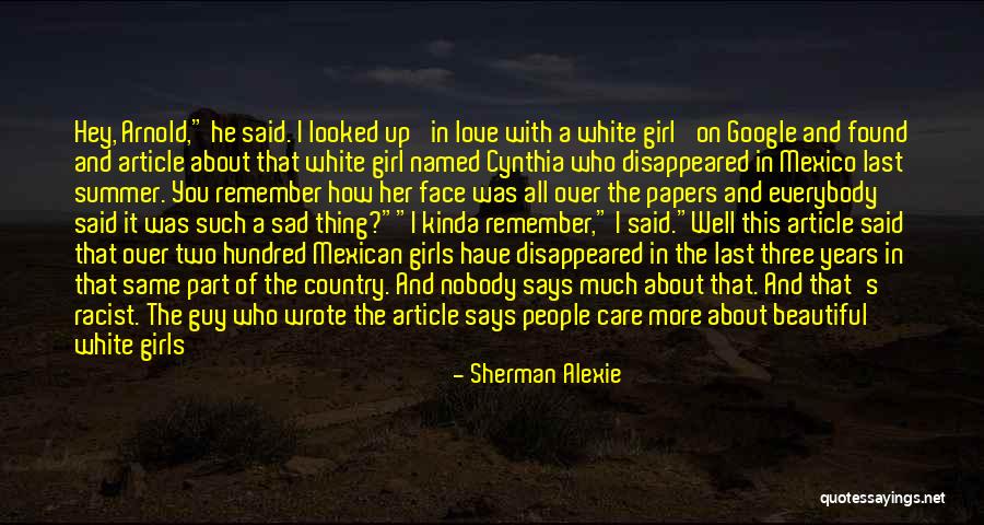 Just A Country Girl Quotes By Sherman Alexie