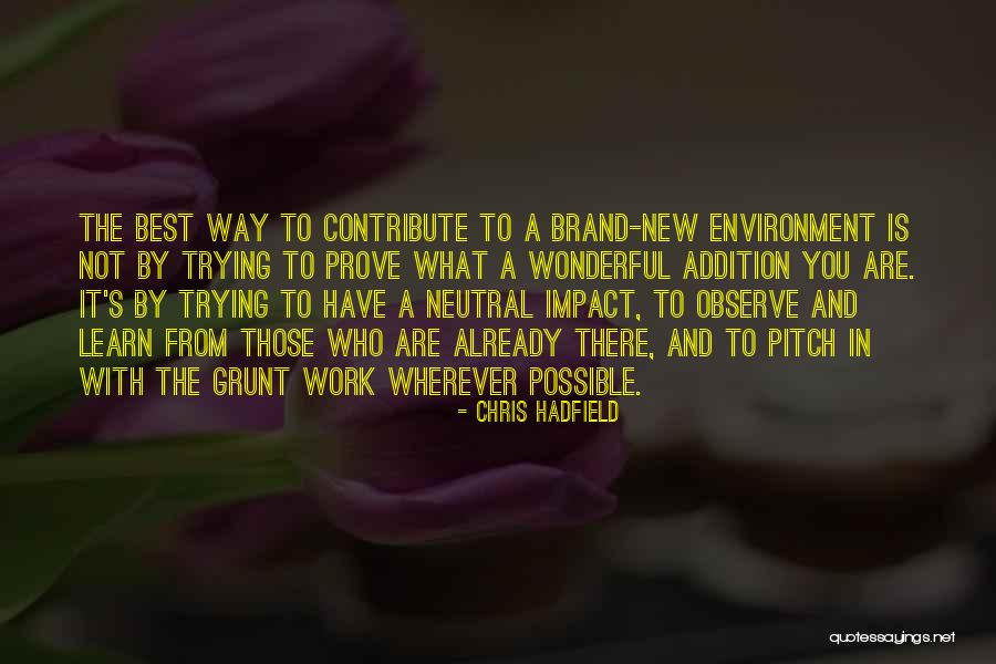 Just A Grunt Quotes By Chris Hadfield Just A Grunt Quotes By Chris Hadfield