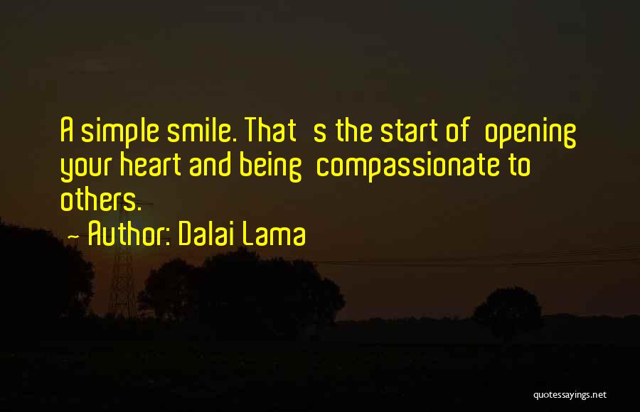 Just A Simple Smile Quotes By Dalai Lama