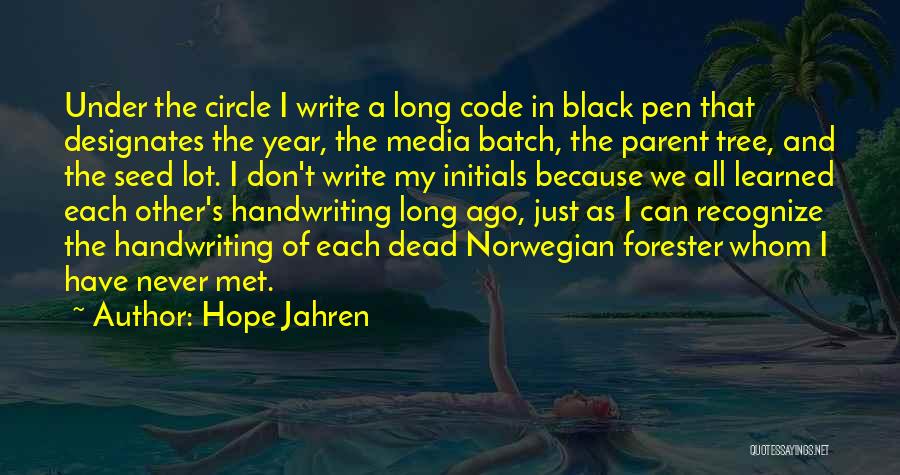 Just A Year Ago Quotes By Hope Jahren