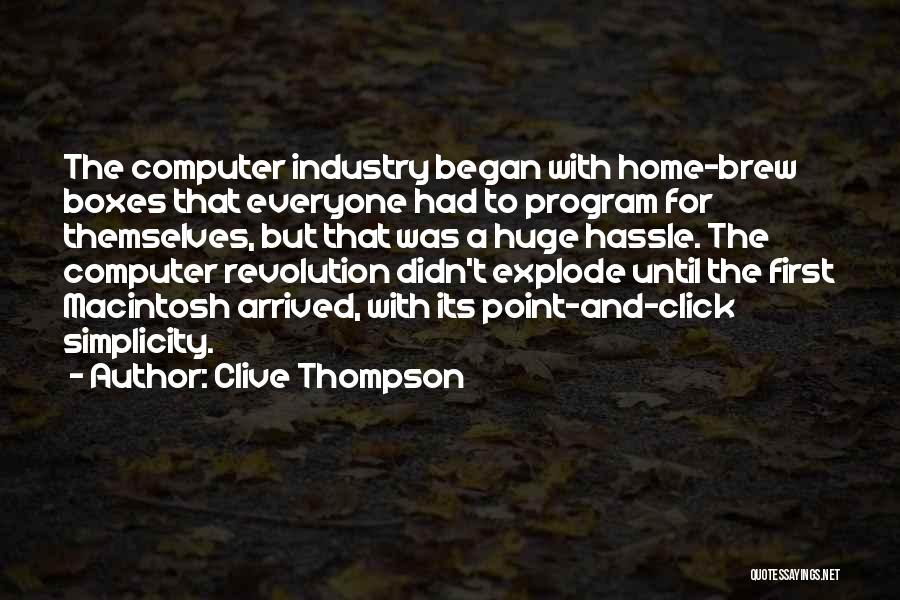 Just Arrived Home Quotes By Clive Thompson