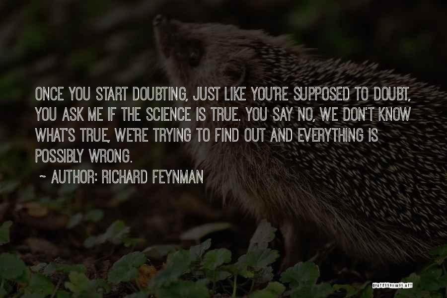 Just Ask Me Out Quotes By Richard Feynman