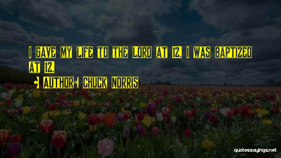 Just Baptized Quotes By Chuck Norris