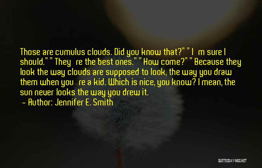 Just Because I Am Nice Quotes By Jennifer E. Smith