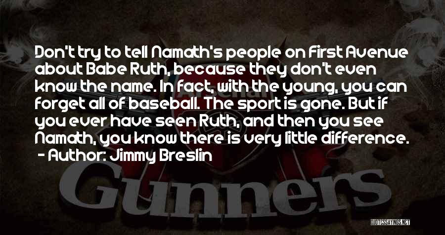 Just Because You Know My Name Quotes By Jimmy Breslin