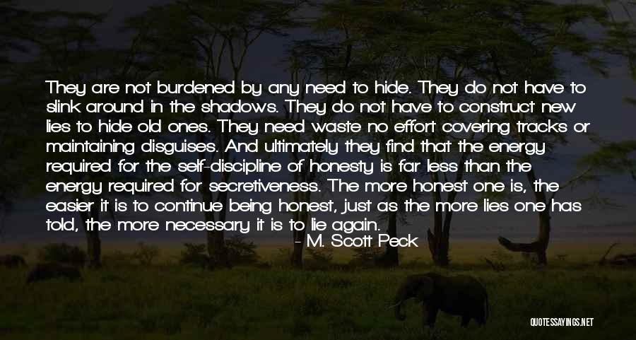 Just Being Honest Quotes By M. Scott Peck