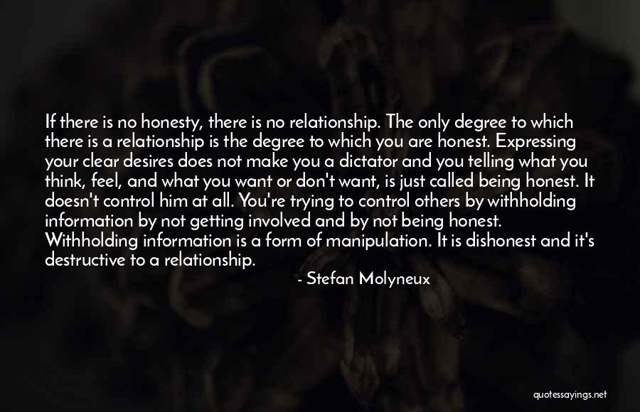 Just Being Honest Quotes By Stefan Molyneux