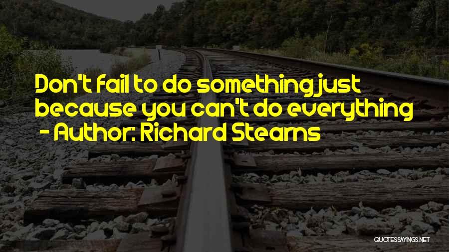 Just Do Something Quotes By Richard Stearns