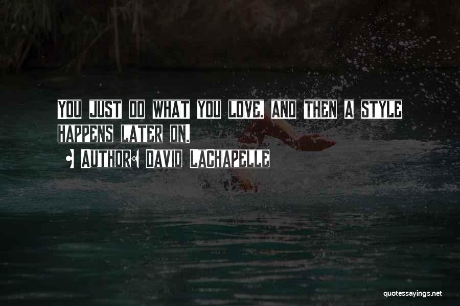 Just Do What You Love Quotes By David LaChapelle