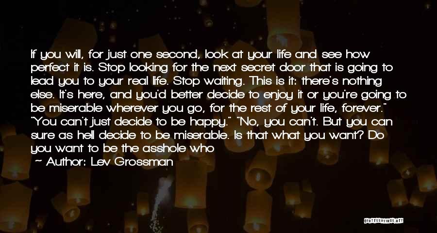 Just Enjoy Life Quotes By Lev Grossman