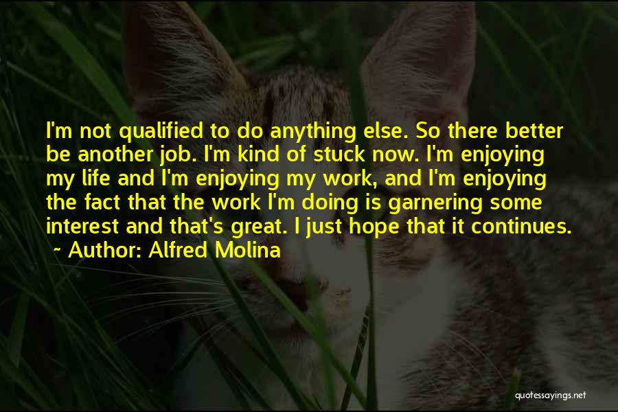 Just Enjoying Life Quotes By Alfred Molina