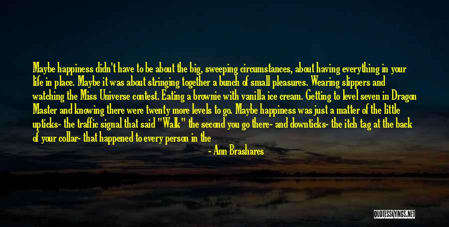 Just For Your Happiness Quotes By Ann Brashares Just For Your Happiness Quotes By Ann Brashares
