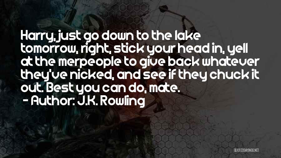 Just Give Your Best Quotes By J.K. Rowling