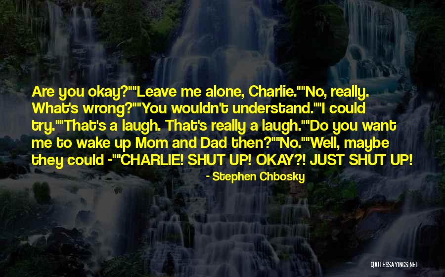 Just Leave Me Alone Quotes By Stephen Chbosky