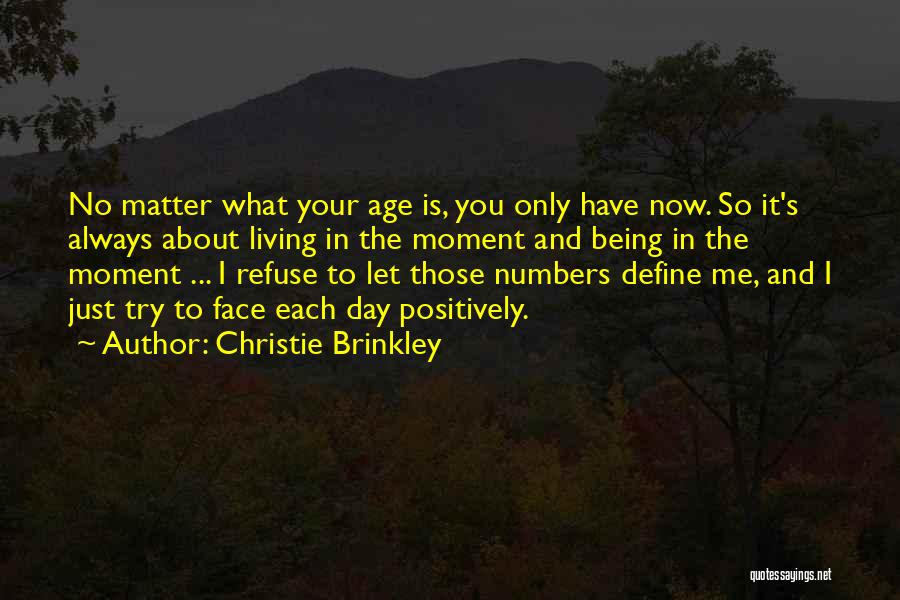 Just Living In The Moment Quotes By Christie Brinkley