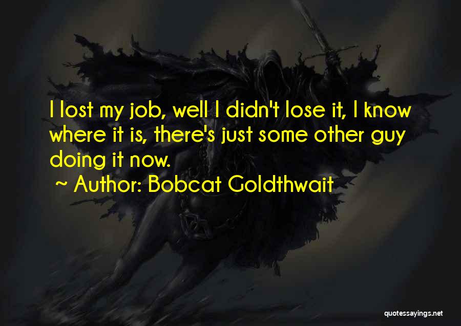 Just Lost My Job Quotes By Bobcat Goldthwait