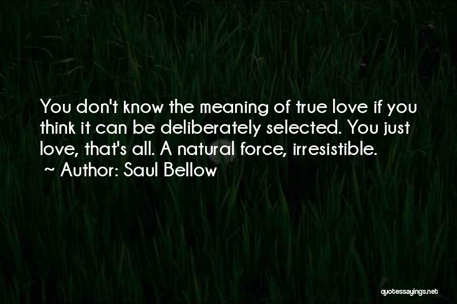 Just Love You Quotes By Saul Bellow