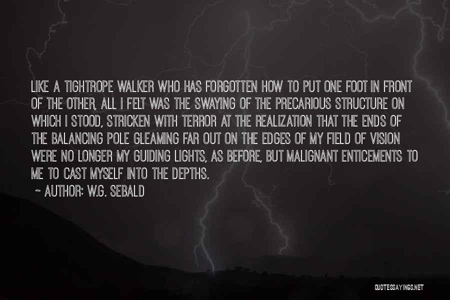 Just Put One Foot In Front Of The Other Quotes By W.G. Sebald