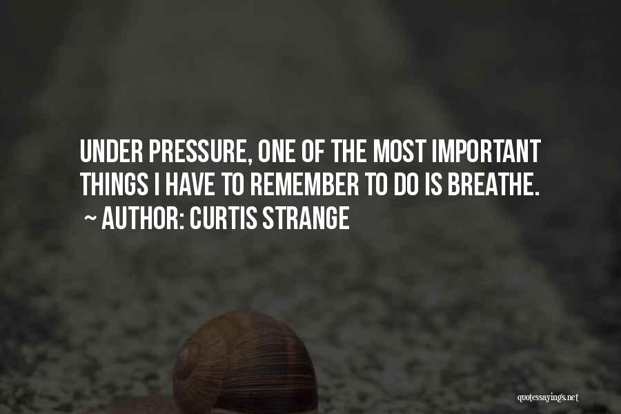 Just Remember To Breathe Quotes By Curtis Strange
