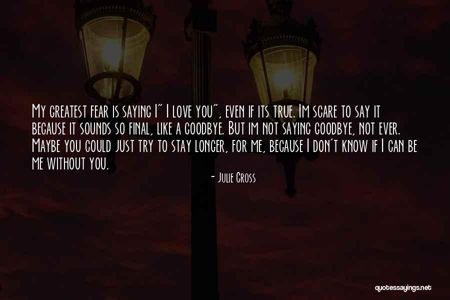 Just Say You Love Me Quotes By Julie Cross