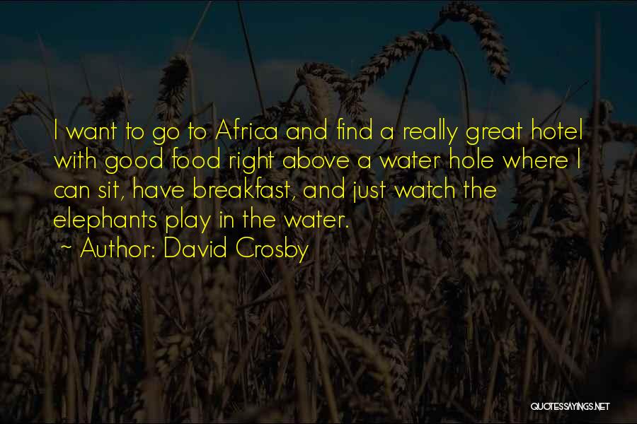 Just Sit And Watch Quotes By David Crosby