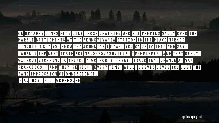 Just Stopping By To Say Hi Quotes By P.G. Wodehouse