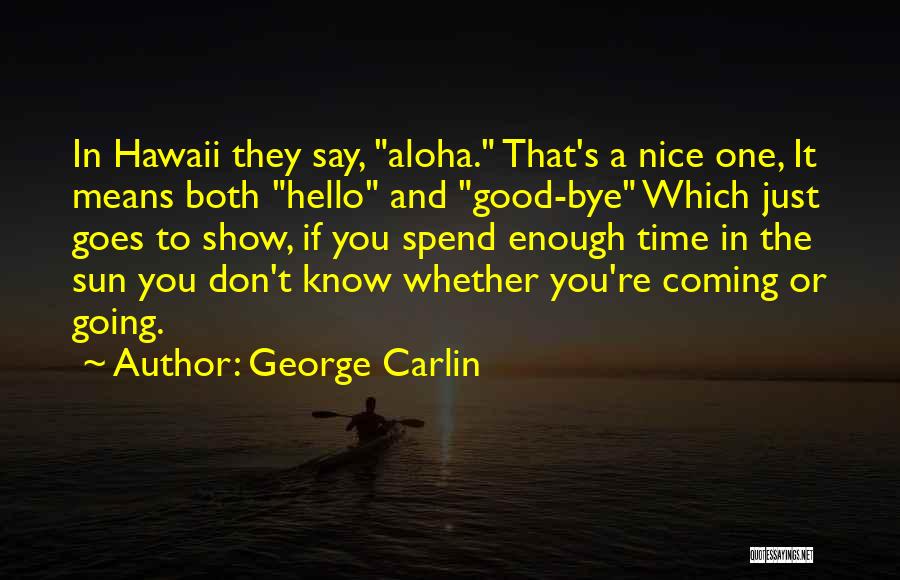 Just To Say Hello Quotes By George Carlin