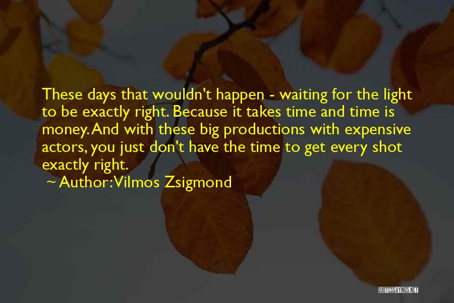 Just Waiting For The Right Time Quotes By Vilmos Zsigmond