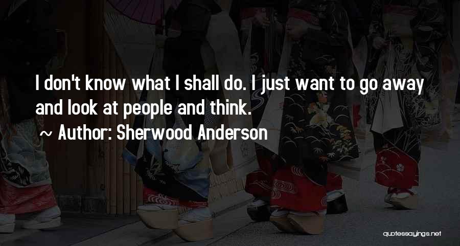 Just Want To Travel Quotes By Sherwood Anderson