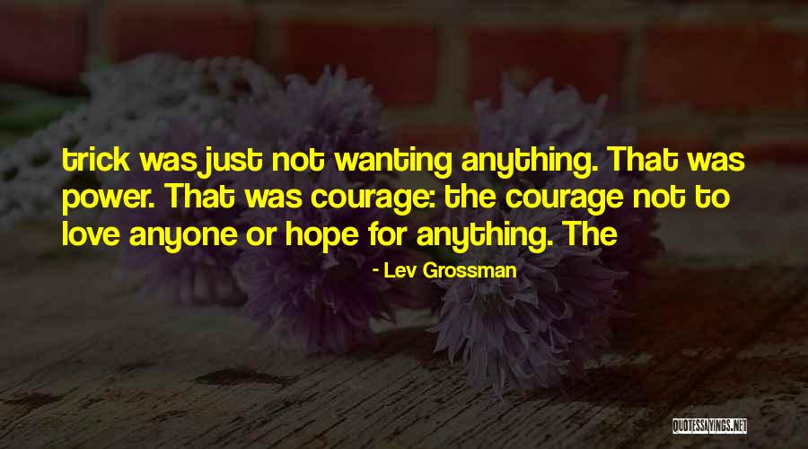 Just Wanting Love Quotes By Lev Grossman