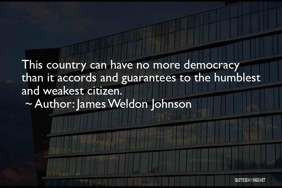Justice And Democracy Quotes By James Weldon Johnson