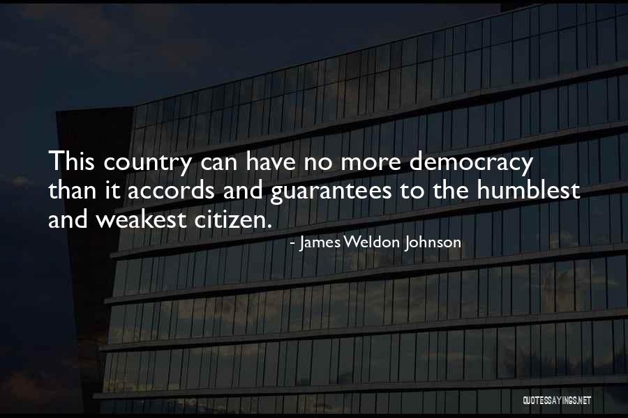 Justice And Democracy Quotes By James Weldon Johnson