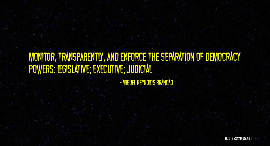 Justice And Democracy Quotes By Miguel Reynolds Brandao