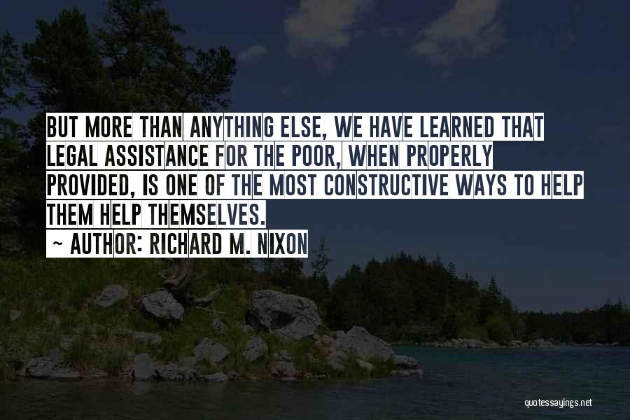 Justice For The Poor Quotes By Richard M. Nixon