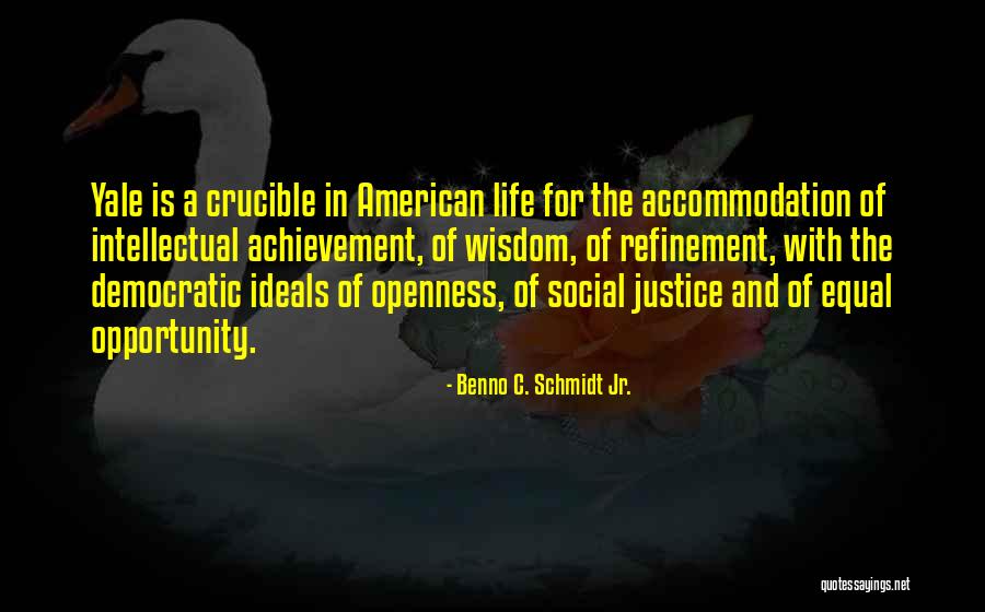 Justice In The Crucible Quotes By Benno C. Schmidt Jr.