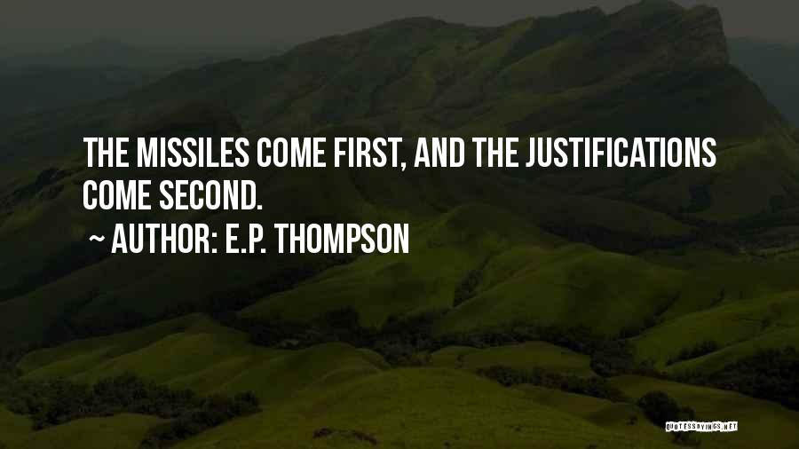 Justifications Quotes By E.P. Thompson