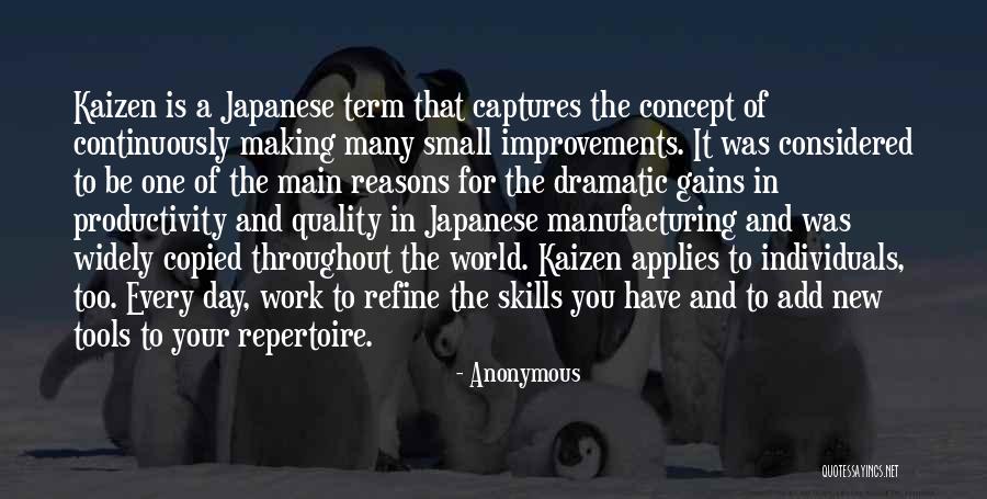 Kaizen Quotes By Anonymous Kaizen Quotes By Anonymous