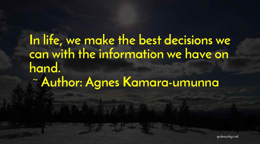 Kamara Quotes By Agnes Kamara-umunna