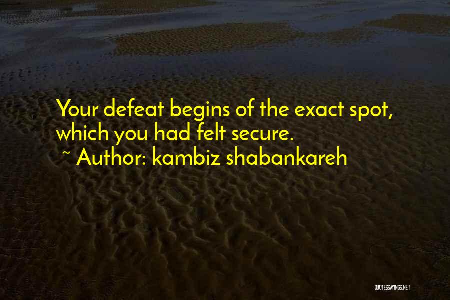 Kambiz Shabankareh Quotes 1390521