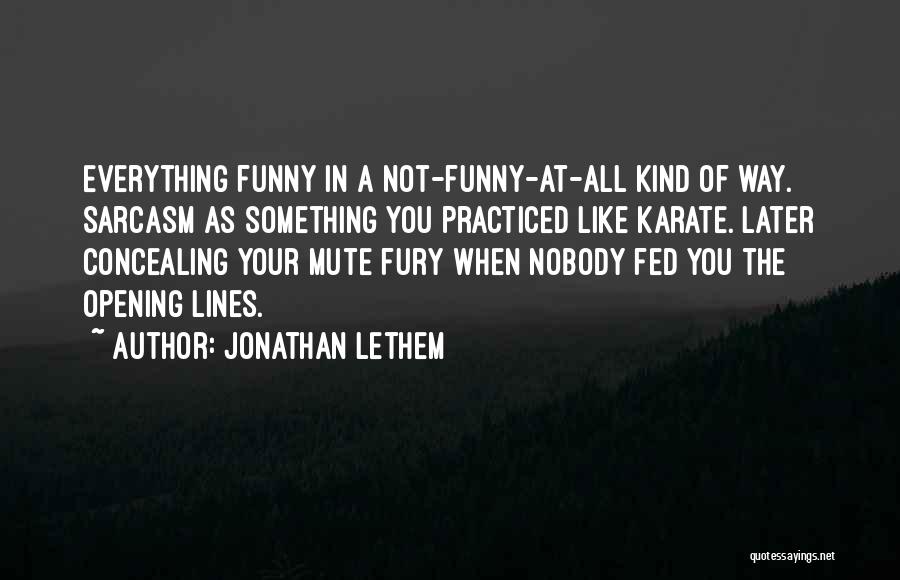 Karate Quotes By Jonathan Lethem