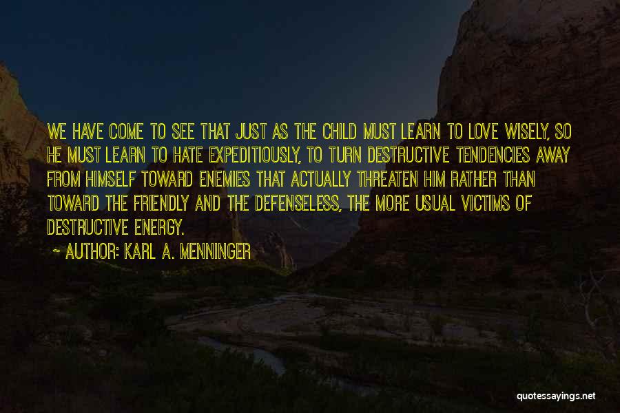 Karl A. Menninger Quotes 110097