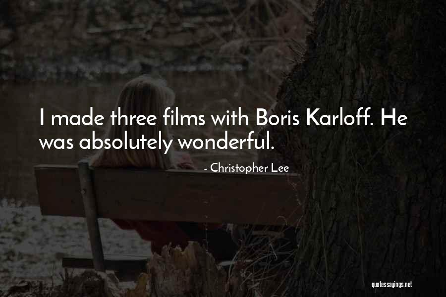 Karloff Quotes By Christopher Lee Karloff Quotes By Christopher Lee