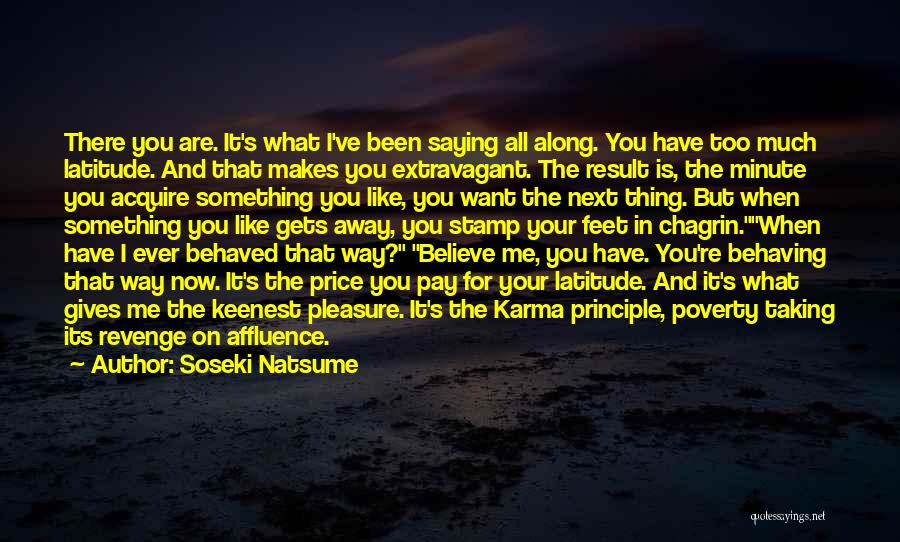Karma And Revenge Quotes By Soseki Natsume