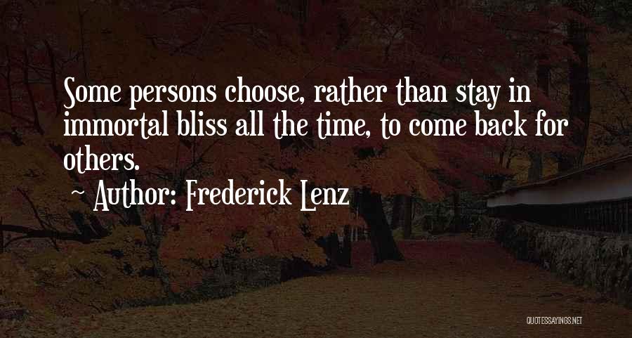 Karma Comes Back Quotes By Frederick Lenz