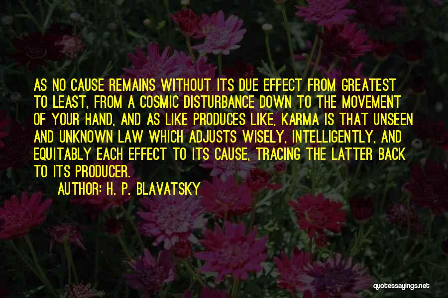 Karma Comes Back Quotes By H. P. Blavatsky