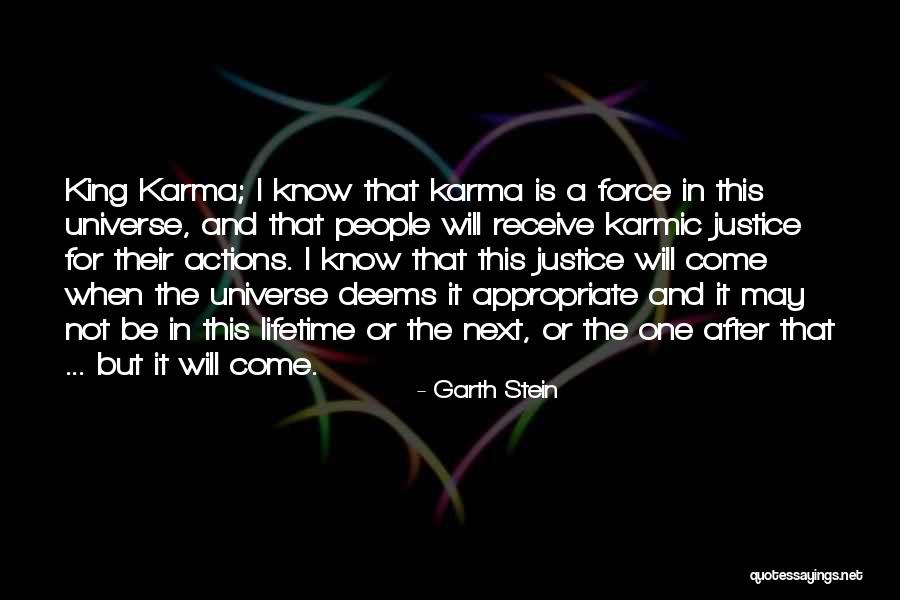 Karmic Justice Quotes By Garth Stein Karmic Justice Quotes By Garth Stein