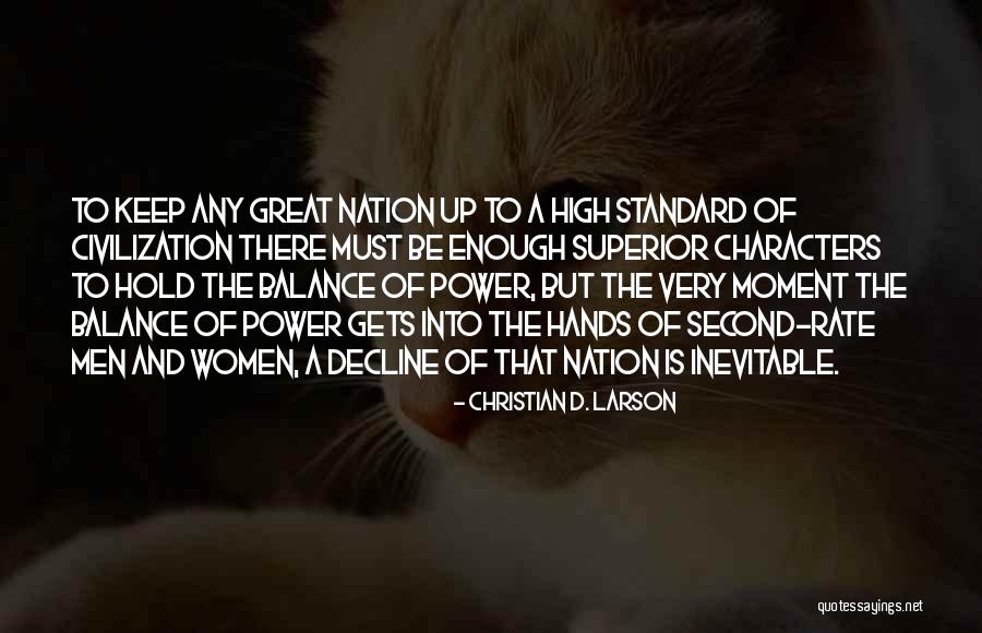 Keep Balance Quotes By Christian D. Larson