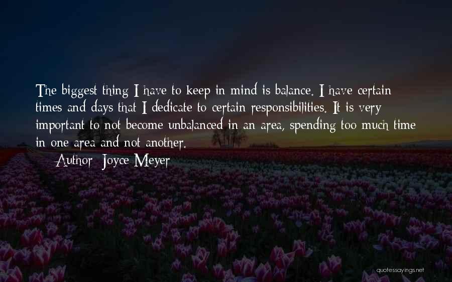 Keep Balance Quotes By Joyce Meyer