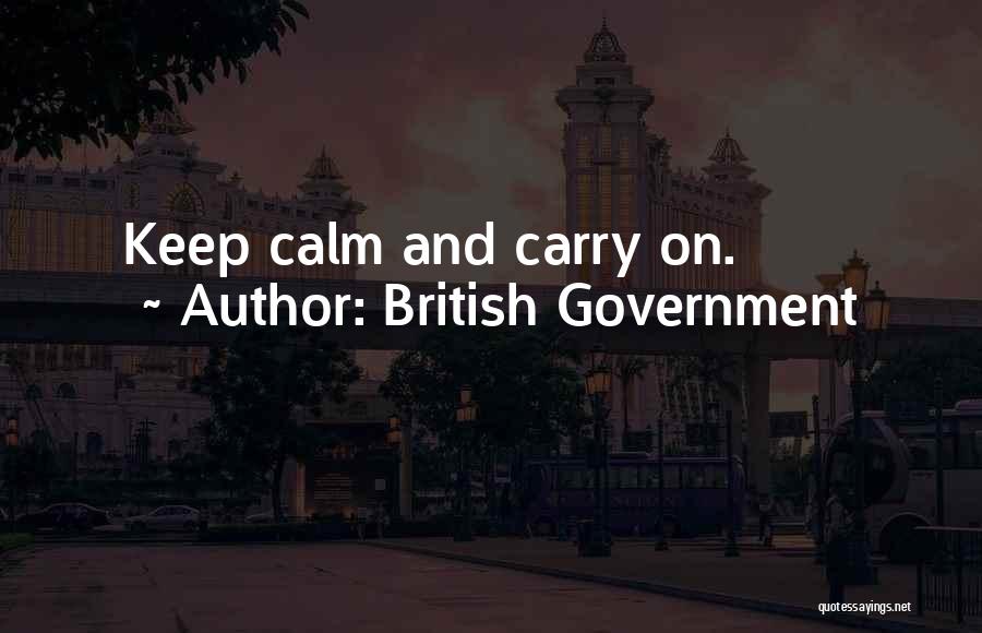 Keep Calm Carry On Quotes By British Government