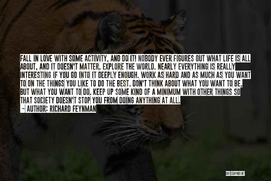 Keep Doing What You Love Quotes By Richard Feynman